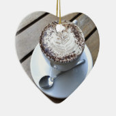 Kaffeetasse mit Creme Keramik Ornament (Rechts)