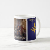 Kaffeetasse mit dem Buchcover von Switched Destini (VorderseiteRechts)
