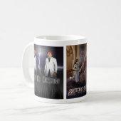 Kaffeetasse mit dem Buchcover von Switched Destini (Vorderseite Links)