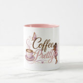 Kaffeetasse mit Design des Kaffee-Pixie (Zentrum)