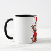 Kaffeetasse mit Design kleines Mädchen mit Lieblin (Links)