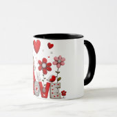 Kaffeetasse mit Design kleines Mädchen mit Lieblin (VorderseiteRechts)