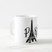 Kaffeetasse mit Eiffelturm-Design aus Paris (Vorderseite Links)
