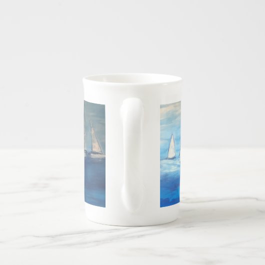 Kaffeetasse mit eigens gestaltetem Motiv Porzellantasse (Rückseite)