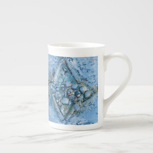 Kaffeetasse mit eigens gestaltetem Muschel Motiv Porzellantasse (Rechts)