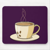 Kaffeetasse mit einem Dampf Mousepad (Vorne)