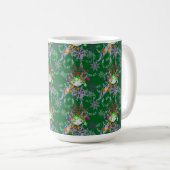 Kaffeetasse mit festlichem Axolotl (VorderseiteRechts)