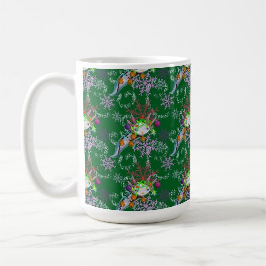Kaffeetasse mit festlichem Axolotl (Links)