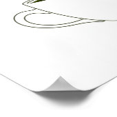 Kaffeetasse mit floraler Dampflinienkunst Poster (Ecke)