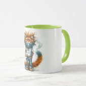 Kaffeetasse mit frechem Katzendesign (VorderseiteRechts)