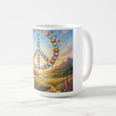 Kaffeetasse mit Friedenszeichen, gezeichnet mit Sc (VorderseiteRechts)