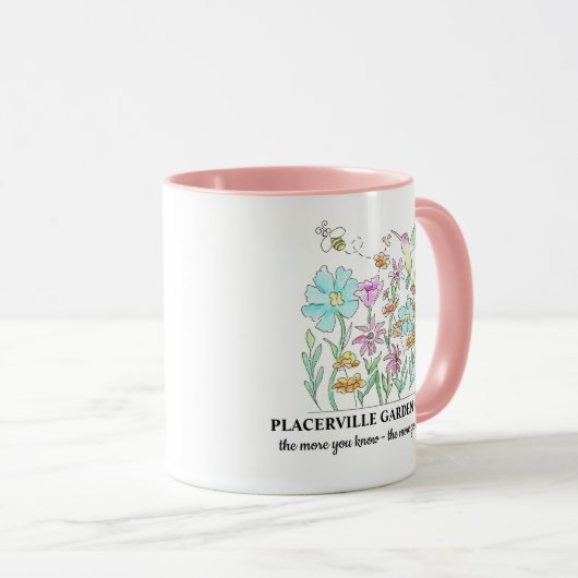 Kaffeetasse mit Gartendesign (VorderseiteRechts)