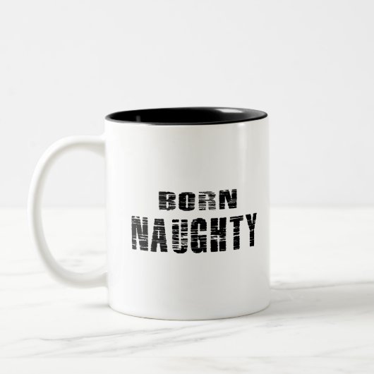 Kaffeetasse mit Geborenem Naughty-Design (Links)