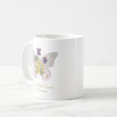 Kaffeetasse mit Geburtsblume Februar (Vorderseite Links)
