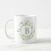 Kaffeetasse mit grünem Blätterkranz (Links)