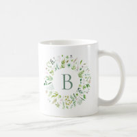 Kaffeetasse mit grünem Blätterkranz