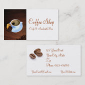 Kaffeetasse mit Herz-geformtem Schaum Visitenkarte (Vorne/Hinten)