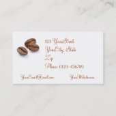 Kaffeetasse mit Herz-geformtem Schaum Visitenkarte (Rückseite)