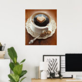 Kaffeetasse mit Herz Poster (Heimbüro)