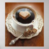 Kaffeetasse mit Herz Poster (Vorne)