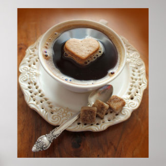 Kaffeetasse mit Herz Poster
