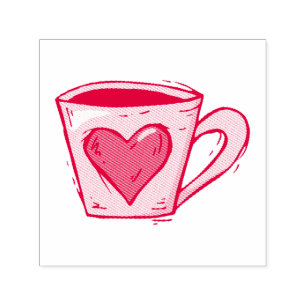 Kaffeetasse Mit Herz-Stempel Permastempel