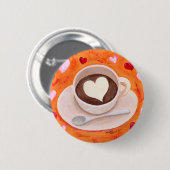 Kaffeetasse mit Herzen Button (Vorne & Hinten)