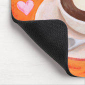 Kaffeetasse mit Herzen Mousepad (Ecke)