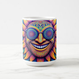 Kaffeetasse mit Hippie-Motiven Sonnenblume