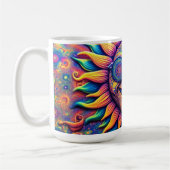 Kaffeetasse mit Hippie-Motiven Sonnenblume (Links)