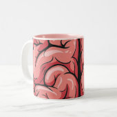 Kaffeetasse mit Hirnmuster (Vorderseite Links)