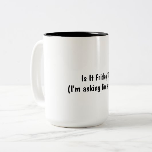 Kaffeetasse mit Humor (Vorderseite Links)
