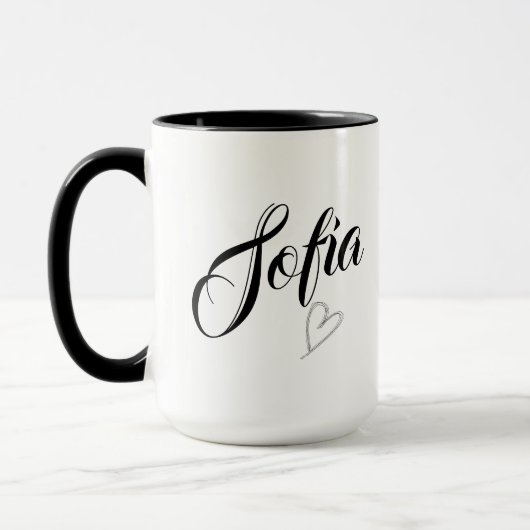 Kaffeetasse mit individuellem Namen (Links)