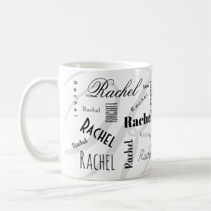 Kaffeetasse mit individuellem Namen Rachel Schwarz