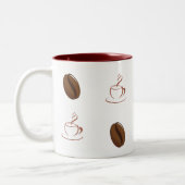 Kaffeetasse mit Kaffebohnenmuster (Links)