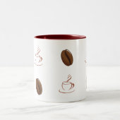 Kaffeetasse mit Kaffebohnenmuster (Mittel)