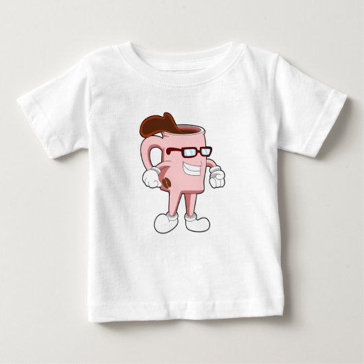 Kaffeetasse mit Kaffee Baby T-shirt (Vorderseite)