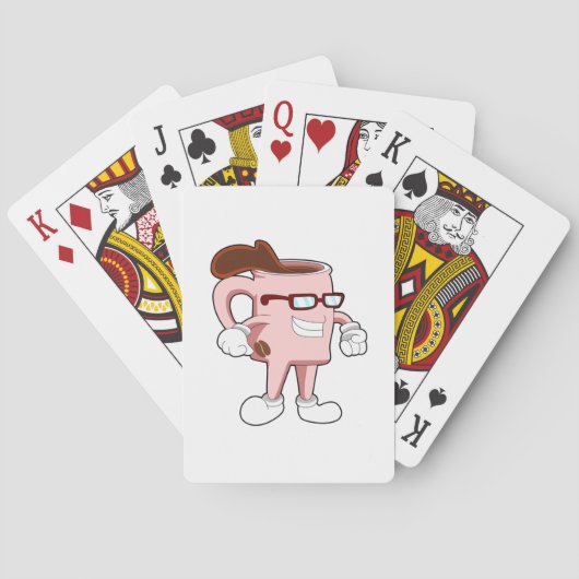 Kaffeetasse mit Kaffee Spielkarten (Rückseite)