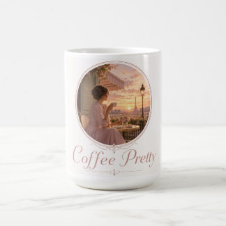 Kaffeetasse mit Kaffee und hübschem Logo - Paris T