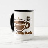 Kaffeetasse mit Kevin-Logo (Vorderseite Links)