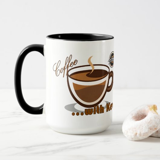 Kaffeetasse mit Kevin-Logo (Mit Donut)