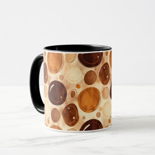 Kaffeetasse mit Kieselstein-Textur – Moderne neutr (Vorderseite Links)