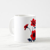 Kaffeetasse mit kühnen botanischen Motiven (Vorderseite Links)