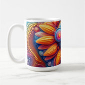 Kaffeetasse mit lebendigen Farben der Sonnenblume (Links)