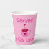 Kaffeetasse "Mit Liebe serviert" Pappbecher (Rückseite)