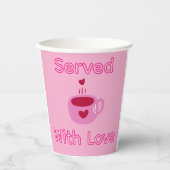 Kaffeetasse "Mit Liebe serviert" Pappbecher (Vorderseite)