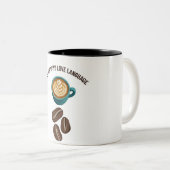 Kaffeetasse mit lustiger Aufschrift für Kaffeelieb (VorderseiteRechts)