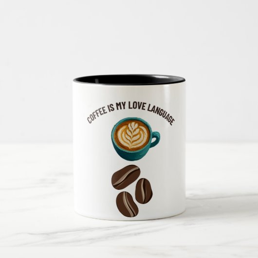 Kaffeetasse mit lustiger Aufschrift für Kaffeelieb (Mittel)