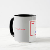 Kaffeetasse mit Massachusetts (Vorderseite Links)