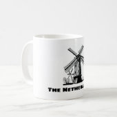 Kaffeetasse mit niederländischem Windmühlen-Design (Vorderseite Links)